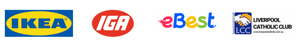 Greenvix client logos — IKEA, IGA, eBest, Liverpool Catholic Club