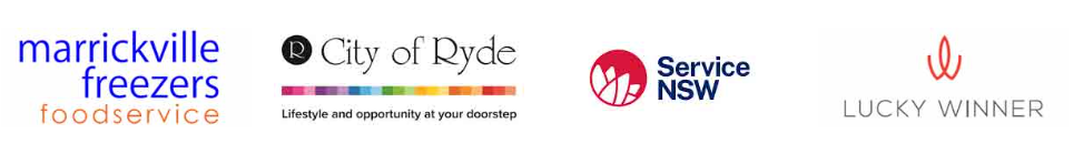 Greenvix client logos — Marrickville Freezers, City of Ryde, Service NSW, Lucky Winner